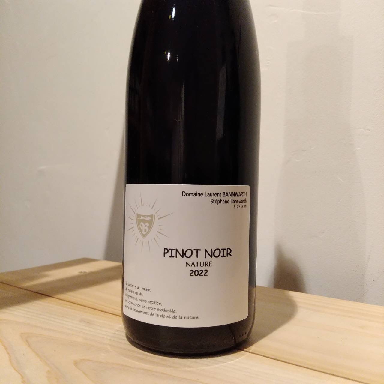 Laurent Bannwarth Pinot Noir nature 2023
